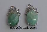 NGP6636 18*25mm faceted oval amazonite gemstone pendants