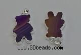 NGP6653 22*38mm Animal or V-shaped agate gemstone pendants