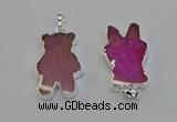 NGP6654 22*38mm Animal or V-shaped agate gemstone pendants