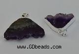 NGP6677 22*30mm - 25*35mm freeform druzy amethyst pendants