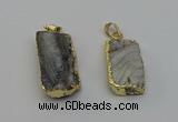 NGP6683 16*28mm - 18*35mm freeform druzy agate pendants