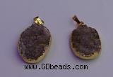 NGP6685 20*30mm - 22*32mm freeform druzy agate gemstone pendants