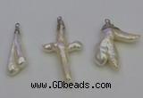 NGP6710 10*25mm - 20*45mm freeform pearl pendants wholesale