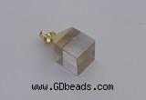 NGP6760 15*22mm cube white crystal gemstone pendants wholesale