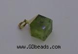 NGP6770 15*22mm cube green qutilated quartz pendants wholesale