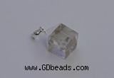 NGP6780 15*22mm cube white crystal gemstone pendants wholesale