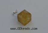 NGP6783 15*22mm cube citrine gemstone pendants wholesale