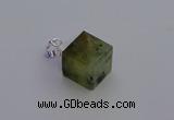 NGP6790 15*22mm cube green qutilated quartz pendants wholesale