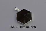 NGP6828 24*25mm hexagon smoky quartz pendants wholesale