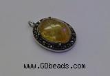 NGP6864 20*25mm oval citrine gemstone pendants wholesle