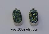 NGP6898 10*22mm - 12*25mm freeform plated druzy quartz pendants