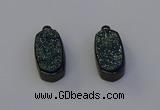 NGP6920 10*22mm - 12*25mm freeform plated druzy quartz pendants