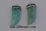 NGP6980 12*40mm - 15*45mm horn amazonite pendants wholesale