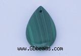 NGP700 15*25mm flat teardrop natural malachite gemstone pendant