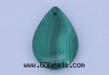 NGP701 22*30mm flat teardrop natural malachite gemstone pendant