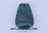 NGP702 20*30mm trapezoid natural malachite gemstone pendant