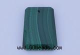 NGP703 20*30mm trapezoid natural malachite gemstone pendant