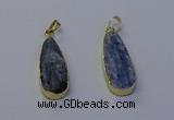 NGP7047 13*35mm - 14*40mm flat teardrop blue kyanite pendants