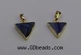 NGP7048 14*15mm triangle blue kyanite pendants wholesale