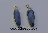 NGP7049 13*35mm - 14*40mm flat teardrop blue kyanite pendants