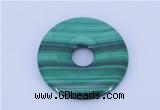 NGP705 35mm natural malachite gemstone donut pendant