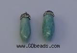 NGP7065 12*30mm - 15*35mm faceted bullet amazonite pendants