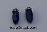 NGP7073 12*30mm - 15*35mm faceted bullet lapis lazuli pendants