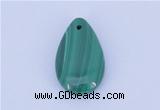 NGP714 12*20mm flat teardrop natural malachite gemstone pendant