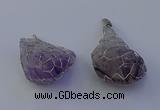 NGP7146 20*40mm - 30*45mm faceted nuggets amethyst pendants