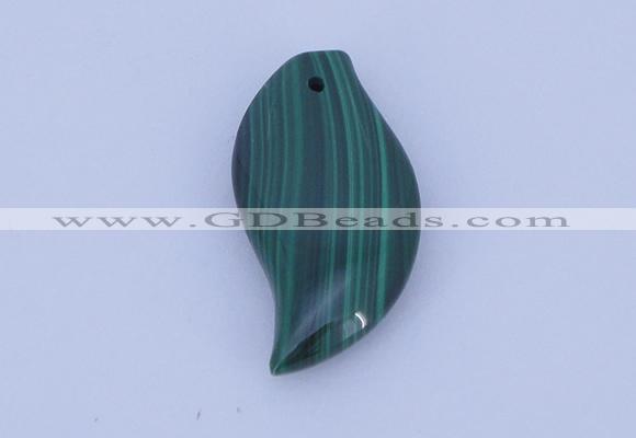 NGP715 15*37mm marquise natural malachite gemstone pendant