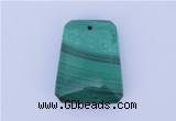 NGP717 18*23mm trapezoid natural malachite gemstone pendant