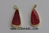 NGP7245 10*40mm flat teardrop mookaite gemstone pendants