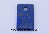 NGP726 21*31mm rectangle natural lapis lazuli gemstone pendant