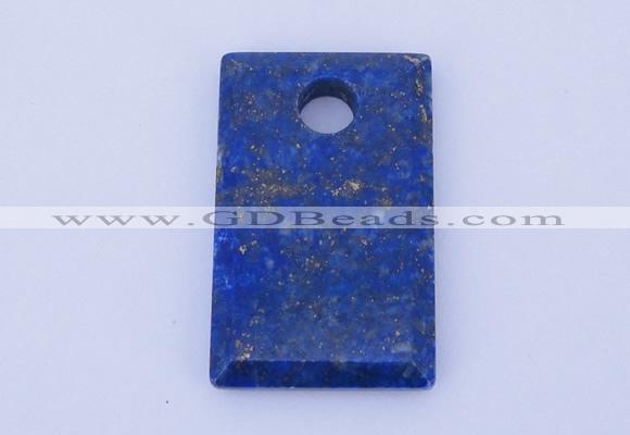 NGP726 21*31mm rectangle natural lapis lazuli gemstone pendant