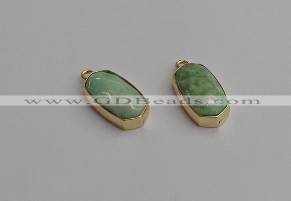 NGP7266 13*25mm faceted freeform amazonite pendants wholesale