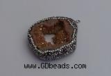 NGP7284 25*35mm - 35*40mm freeform plated druzy agate pendants