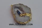 NGP7392 45*50mm - 50*55mm freeform druzy agate pendants