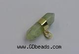 NGP7446 12*45mm sticks green rutilated quartz pendants wholesale