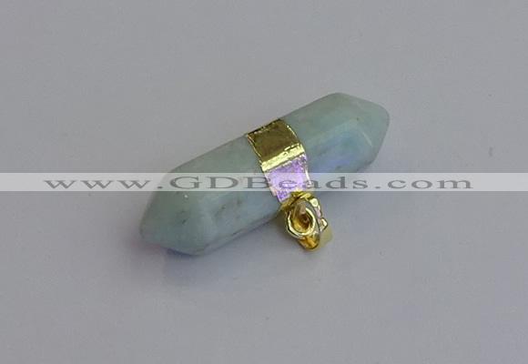 NGP7450 12*45mm sticks amazonite gemstone pendants wholesale