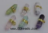 NGP7455 12*45mm sticks mixed gemstone pendants wholesale