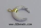 NGP7516 35*38mm horn white howlite pendants wholesale