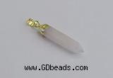 NGP7542 8*40mm sticks rose quartz pendants wholesale