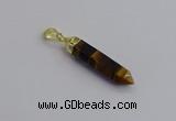 NGP7546 8*40mm sticks yellow tiger eye pendants wholesale