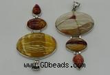 NGP8015 50*82mm - 52*86mm mookaite gemstone pendant set jewelry