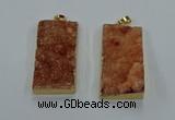 NGP8522 25*50mm - 27*53mm rectangle druzy agate pendants