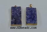 NGP8523 25*50mm - 27*53mm rectangle druzy agate pendants