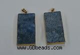 NGP8526 25*50mm - 27*53mm rectangle druzy agate pendants