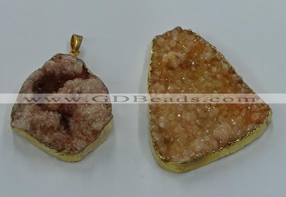 NGP8564 28*45mm - 35*50mm freeform druzy agate pendants wholesale