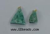 NGP8580 18*25mm - 25*40mm triangle druzy agate pendants wholesale