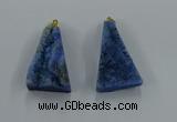 NGP8581 18*25mm - 25*40mm triangle druzy agate pendants wholesale